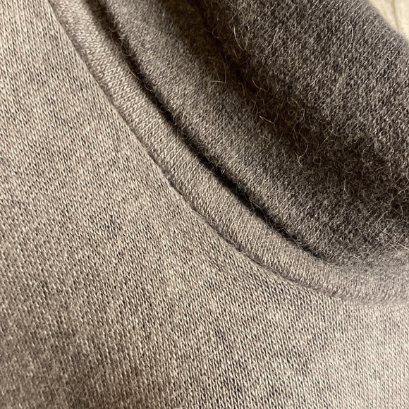 Cashmere Angora Blend Scandal gray sweater dress silk frayed ombré color sz M/L - Picture 7 of 12